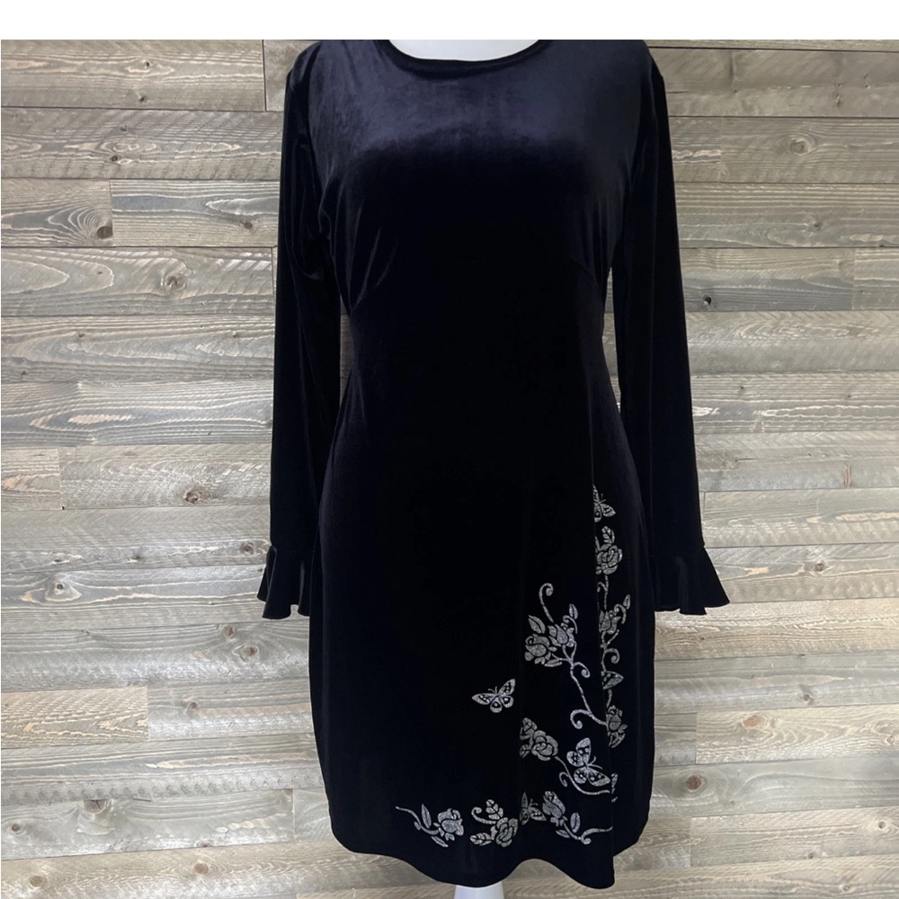 Vintage Velvet Butterfly Dress Plus 18.5 Y2K